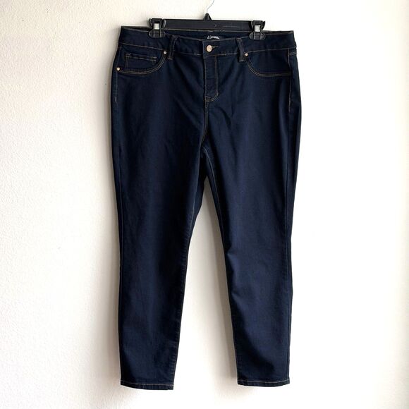 d. jeans Denim - d. Jeans Skinny 16 High Rise Stretch Blue Cotton Blend Dark Wash Solid Women